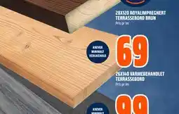 Obs Bygg 26X140 VARMEBEHANDLET TERRASSEBORD tilbud