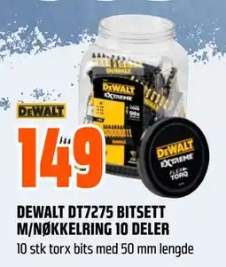 Obs Bygg DEWALT DT7275 BITSETT M/NØKKELRING 10 tilbud