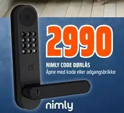 Obs Bygg NIMLY CODE DØRLÅS tilbud