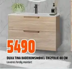 Obs Bygg DUXA TINA BADEROMSMØBEL EIK2FOLIE 80 CM tilbud
