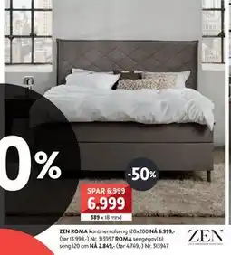 Bohus ZEN ROMA kontinentalseng 120x200 tilbud