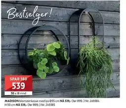 Bohus MADISON. blomsterkasse tilbud