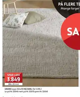 Bohus GRAND teppe 160x230 tilbud