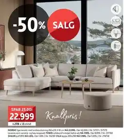 Bohus NORDIC hjørnesofa tilbud