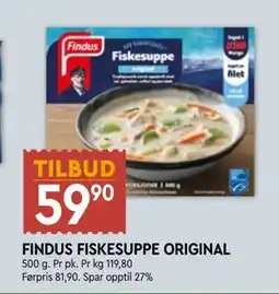 Coop Mega FINDUS FISKESUPPE ORIGINAL tilbud