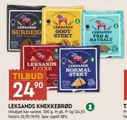 Coop Mega LEKSANDS KNEKKEBRØD tilbud