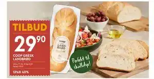 Coop Mega COOP GRESK LANDBRØD tilbud