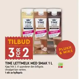 Coop Mega TINE LETTMELK MED SMAK 1 L tilbud
