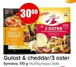 Spar Gulost & cheddar/3 oster tilbud