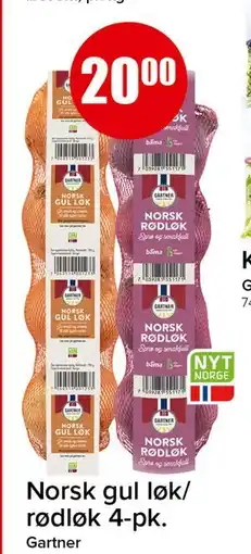 Spar Norsk gul løk/rødløk 4-pk tilbud