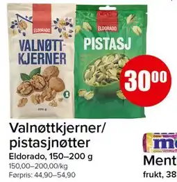 Spar Valnøttkjerner/pistasjnøtter tilbud