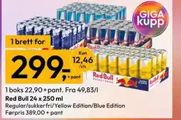 Gigaboks Red Bull 24 x 250 ml tilbud