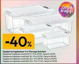 Gigaboks Oppbevaringsbokser fra Storage Solution tilbud