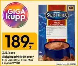 Gigaboks Swiss Miss Hot Cocoa Mix Milk Chocolate tilbud