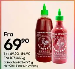 Gigaboks Sriracha Hot Chili Sauce, Huy Fong tilbud