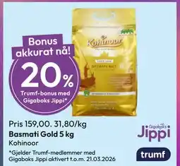 Gigaboks Basmati Gold 5 kg tilbud