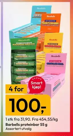 Gigaboks Barbells proteinbar 55 g tilbud