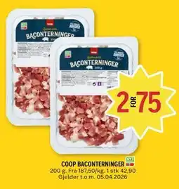 Coop Prix COOP BACONTERNINGER tilbud