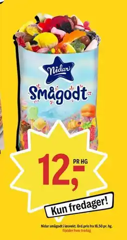 Coop Prix Nidar smågodt i løsvekt tilbud