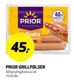 Bunnpris PRIOR GRILLPØLSER tilbud
