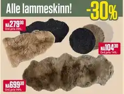 Europris Alle lammeskinn! tilbud