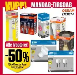 Europris Alle lyspærer! tilbud