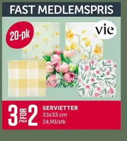 Europris SERVIETTER tilbud