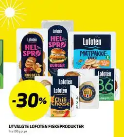 Bunnpris UTVALGTE LOFOTEN FISKEPRODUKTER tilbud