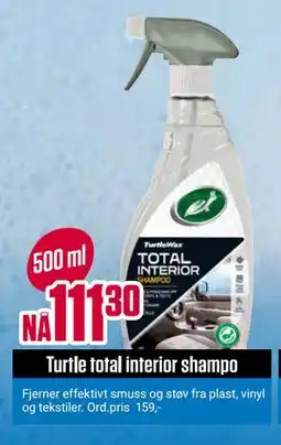 Europris Turtle total interior shampo tilbud