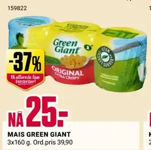 Europris MAIS GREEN GIANT tilbud