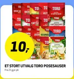 Bunnpris ET STORT UTVALG TORO POSESAUSER tilbud