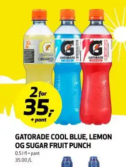 Bunnpris GATORADE COOL BLUE, LEMON OG SUGAR FRUIT PUNCH tilbud