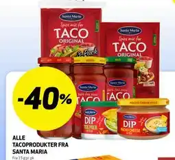Bunnpris ALLE TACOPRODUKTER FRA SANTA MARIA tilbud