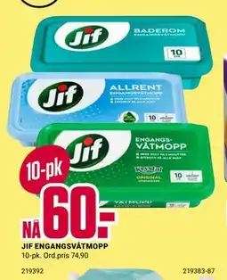 Europris JIF ENGANGSVÅTMOPP tilbud