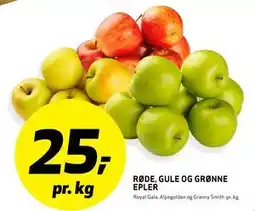 Bunnpris RØDE,GULEOGGRØNNE EPLER tilbud