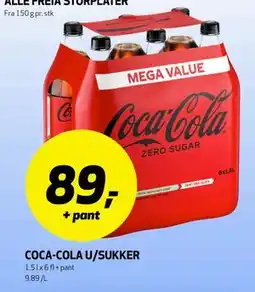 Bunnpris COCA-COLA U/SUKKER tilbud