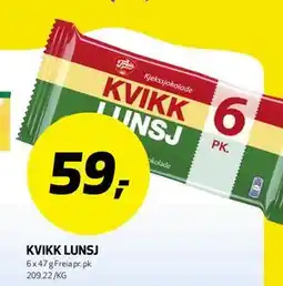 Bunnpris KVIKK LUNSJ tilbud