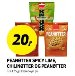 Bunnpris PEANØTTER SPICY LIME, CHILINØTTER OG PEANØTTER tilbud