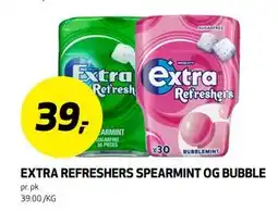 Bunnpris EXTRA REFRESHERS SPEARMINT OG BUBBLE tilbud