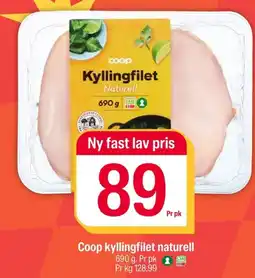 Coop Extra Coop kyllingfilet naturell tilbud