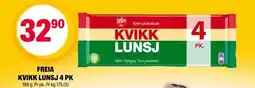 Coop Extra Freia kvikk lunsj 4 pk tilbud