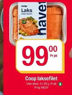 Coop Extra Coop laksefilet tilbud