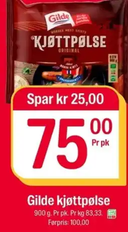Coop Extra Gilde kjøttpølse tilbud