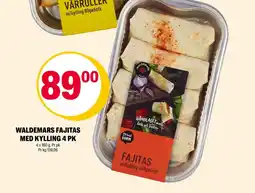 Coop Extra Waldemars fajitas med kylling 4 pk tilbud