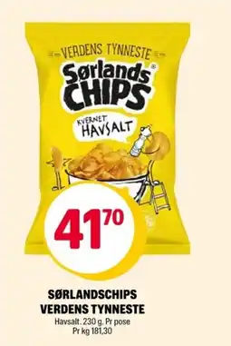 Coop Extra Sørlandschips verdens tynneste tilbud
