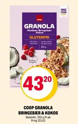 Coop Extra Coop granola bringebær & kokos tilbud