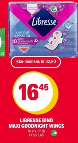 Coop Extra Libresse bind maxi goodnight wings tilbud