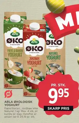 Meny Arla økologisk yoghurt tilbud