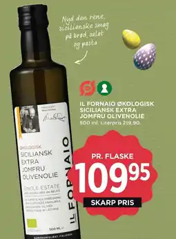 Meny Il fornaio økologisk siciliansk extra jomfru olivenolie tilbud