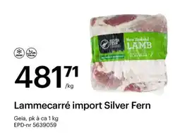 Storcash Lammecarré import Silver Fern tilbud